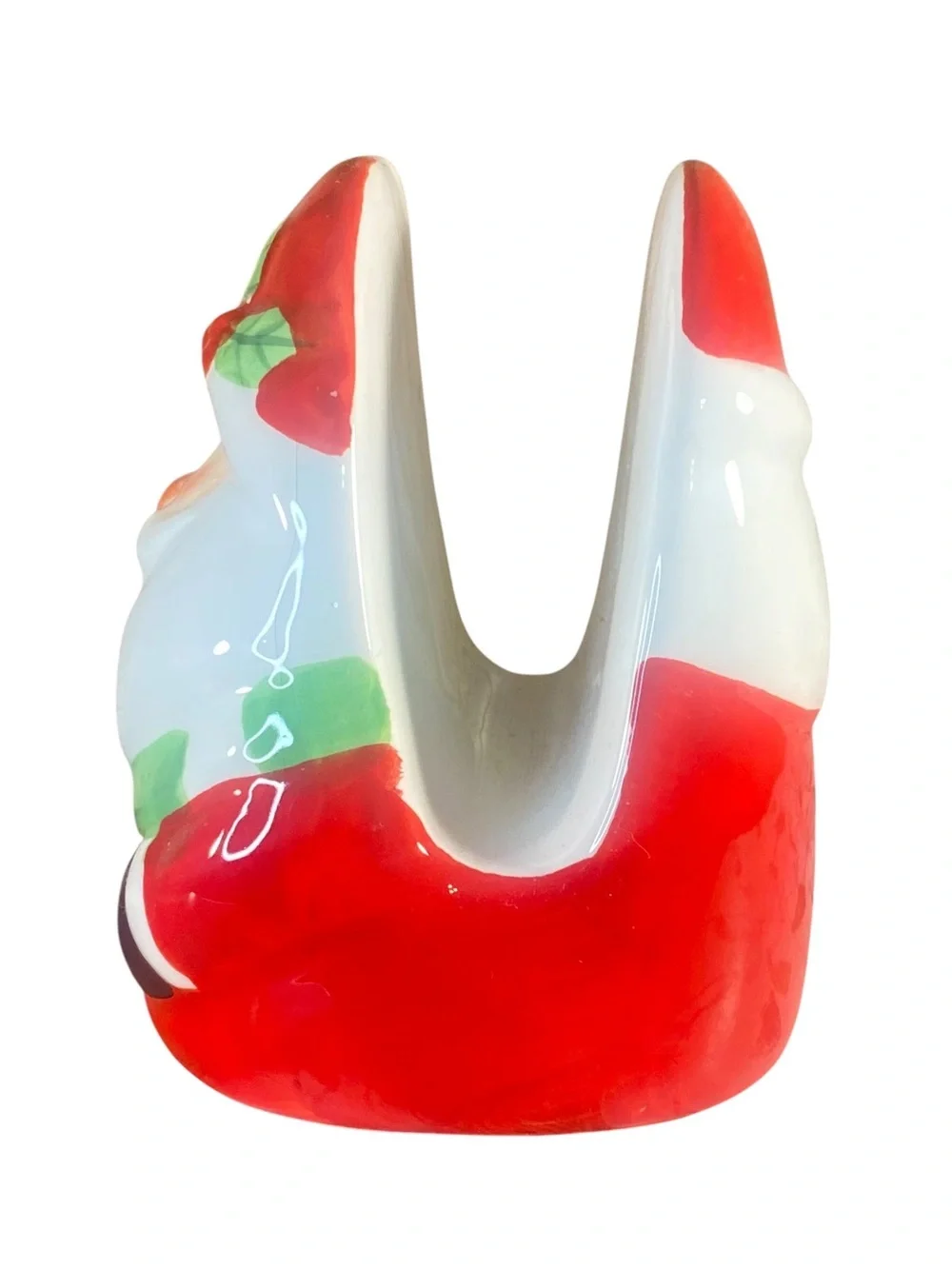 Gibson Home Santa Napkin Holder Christmas Card Holder Holiday Whimsy Ceramic